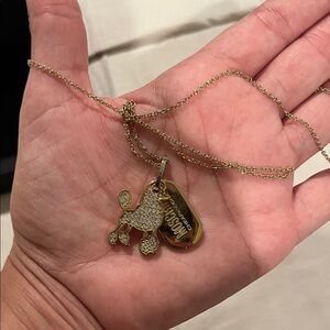 Moschino Gold and Silver Dog Tag Necklace